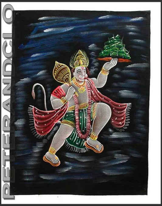Batik Hanuman – Tenture Murale en Toile Polyester Artisanale