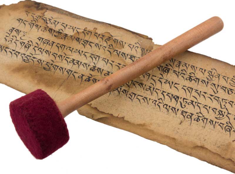 Mailloche en Bois et Feutre pour Bol Chantant ou Gong – Fabrication Artisanale du Népal