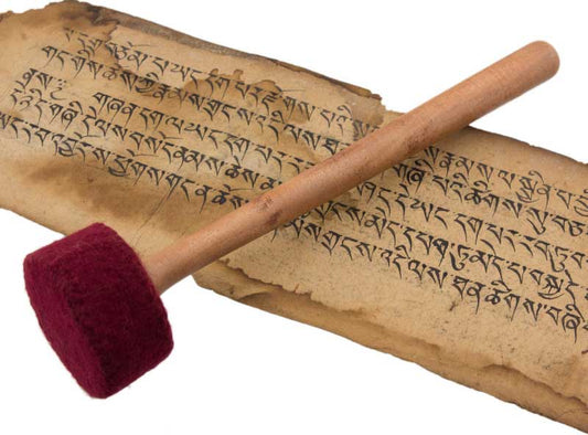 Mailloche en Bois et Feutre pour Bol Chantant ou Gong – Fabrication Artisanale du Népal