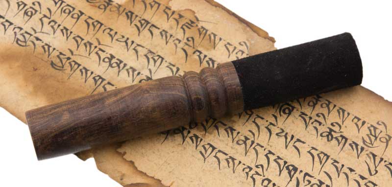 Mailloche en Bois et Cuir pour Bol Chantant ou Gong – 17,5 cm – Fabrication Artisanale du Népal