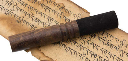 Mailloche en Bois et Cuir pour Bol Chantant ou Gong – 17,5 cm – Fabrication Artisanale du Népal