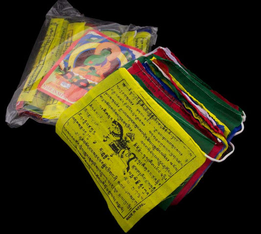 Drapeaux de Prières Tibétains Lungta Bouddhistes – Lot de 100 Drapeaux du Népal