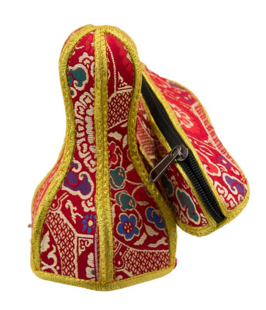 Housse en Brocart pour Cloche Tibétaine et Dorje – Étui de Protection