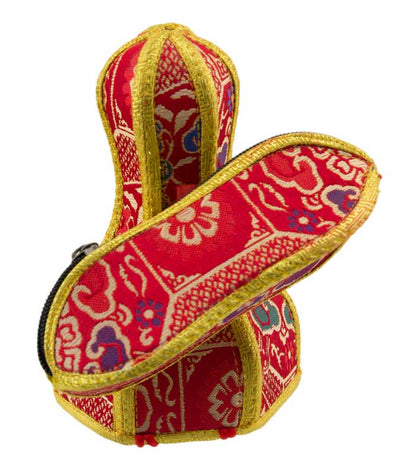 Housse en Brocart pour Cloche Tibétaine et Dorje – Étui de Protection