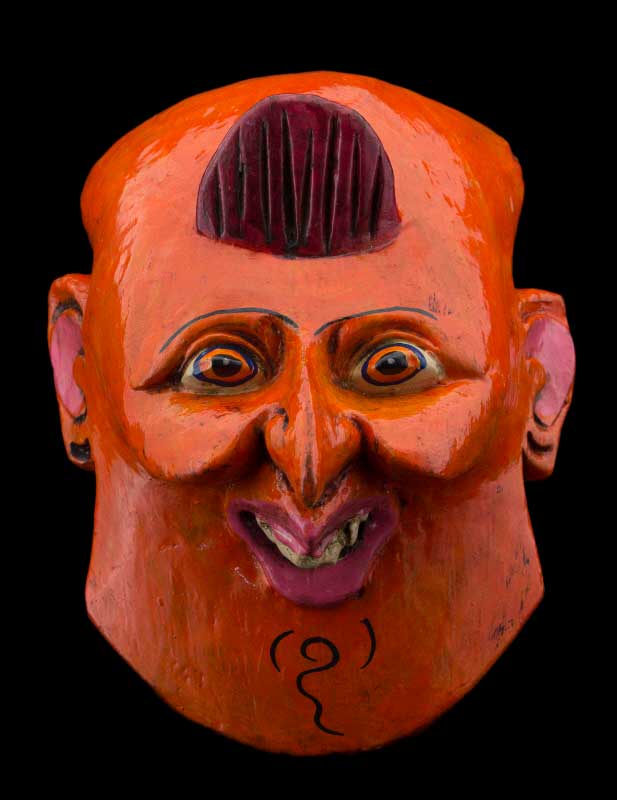 Petit Masque Protecteur Népalais Tantrique – Bois