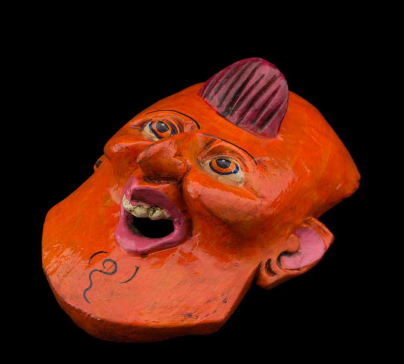 Petit Masque Protecteur Népalais Tantrique – Bois