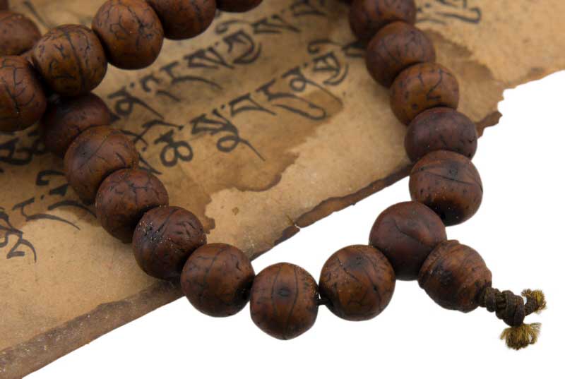 Ancien Mala Tibétain De Moine Bouddhiste – Graines De Bodhi Véritables Arbre De Bouddha