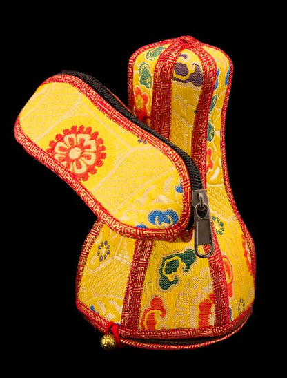 Housse en Brocart pour Cloche Tibétaine et Dorje – Étui de Protection
