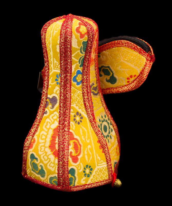 Housse en Brocart pour Cloche Tibétaine et Dorje – Étui de Protection