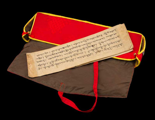 Pochette Tibétaine en Brocart – Étui pour Livre de Prières et Documents Précieux