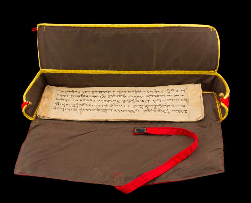 Pochette Tibétaine en Brocart – Étui pour Livre de Prières et Documents Précieux