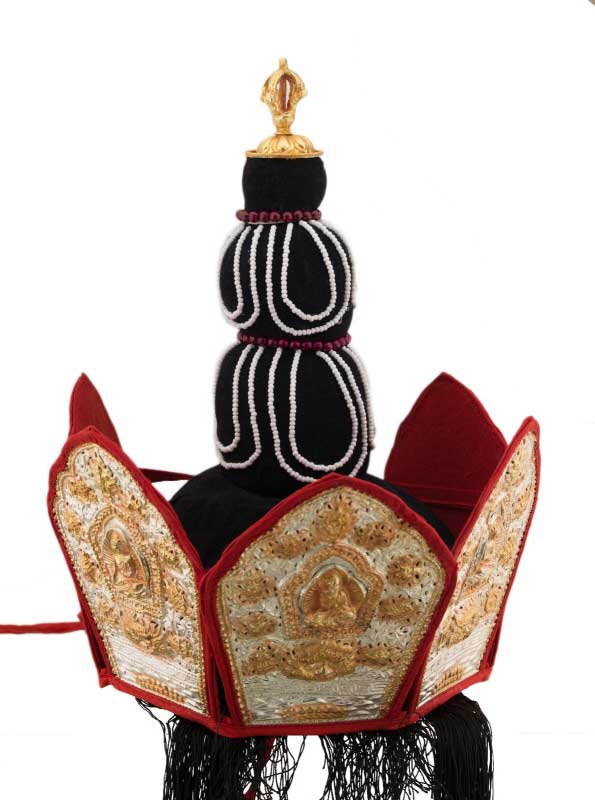 Couronne Des Cinq Bouddhas Gyalwa Rig Nga – Objet Rituel Bouddhiste Tibétain