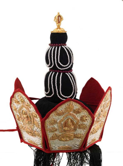 Couronne Des Cinq Bouddhas Gyalwa Rig Nga – Objet Rituel Bouddhiste Tibétain