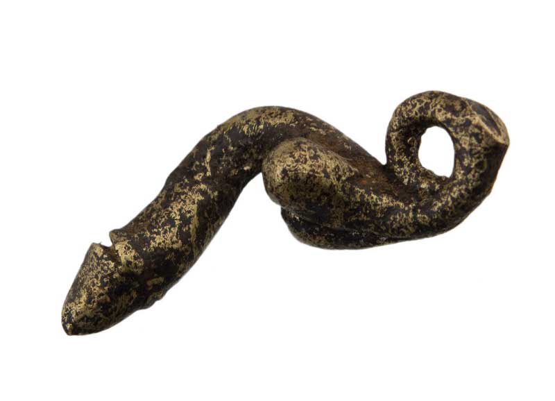 Porte-Clé Zizi En Laiton – Création Artisanale Du Cameroun