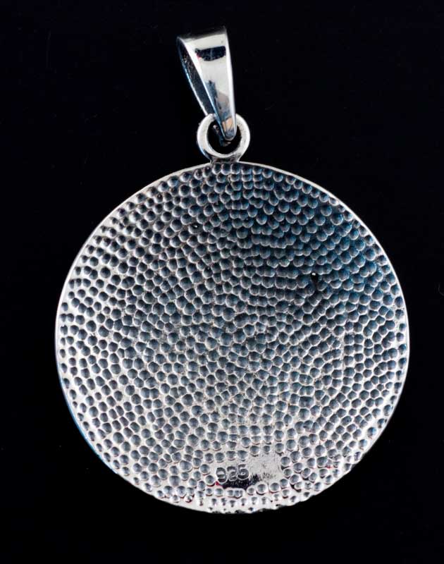 Pendentif Maçonnique Circulaire en Argent 925 – Symbole de Fraternité et de Tradition