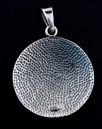 Pendentif Maçonnique Circulaire en Argent 925 – Symbole de Fraternité et de Tradition