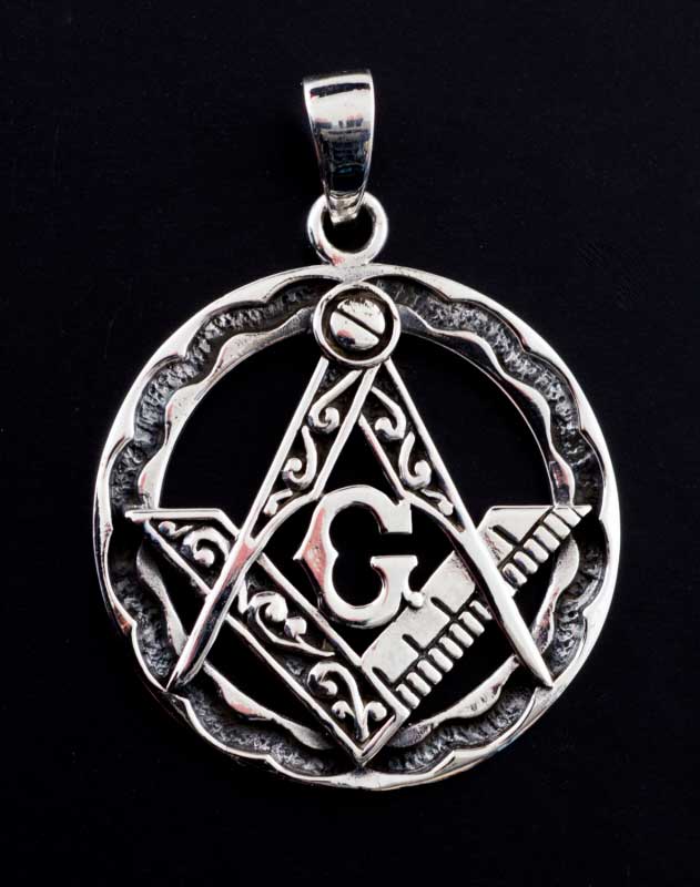 Pendentif Franc-Maçon en Argent 925 – Symbole d’Équilibre et de Tradition