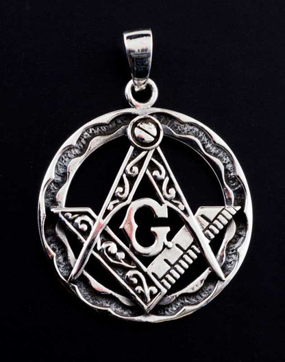 Pendentif Franc-Maçon en Argent 925 – Symbole d’Équilibre et de Tradition