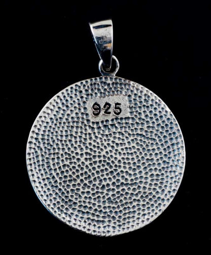 Pendentif pentacle héraldique en argent massif 925 – Pentagramme ésotérique artisanal
