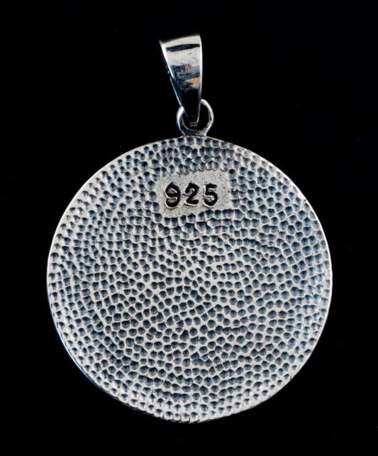 Pendentif pentacle héraldique en argent massif 925 – Pentagramme ésotérique artisanal