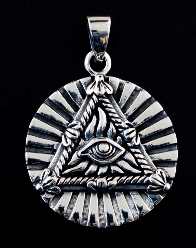 Pendentif Œil Omniscient en Argent 925 – Symbole de Lumière et de Connaissance