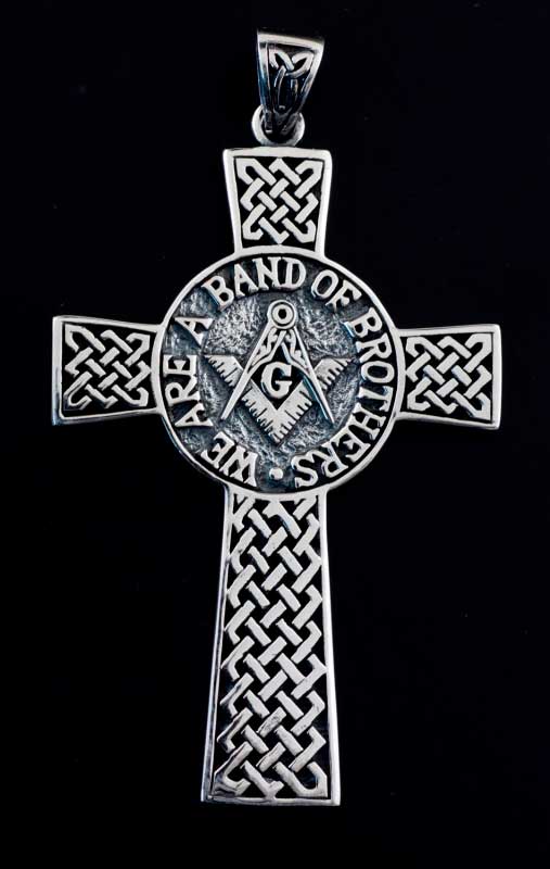 Croix Celtique en Argent 925 – Symboles de Fraternité et Géométrie Sacrée