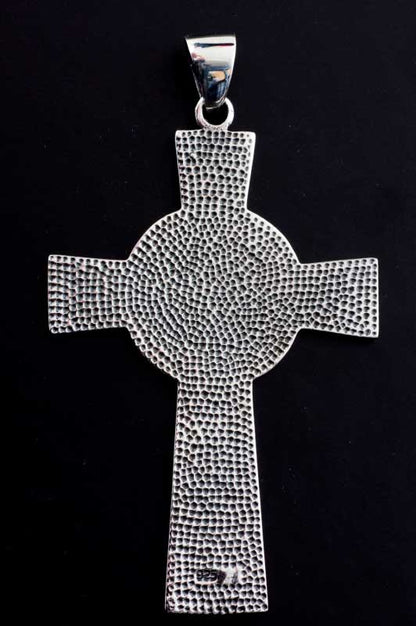 Croix Celtique en Argent 925 – Symboles de Fraternité et Géométrie Sacrée
