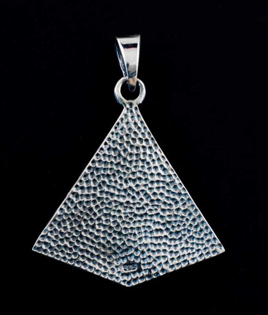 Pendentif Pyramide en Argent 925 – Œil de la Providence et Géométrie Sacrée