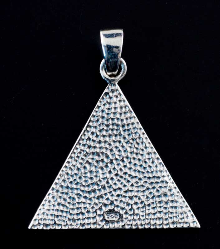 Pendentif Maçonnique Triangle en Argent 925 – Œil de la Providence et Géométrie Sacrée