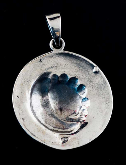 Pendentif Lune et Soleil Viking en Argent Massif 925