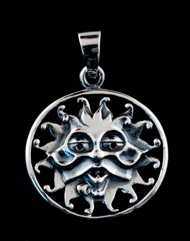 Pendentif Soleil Viking en Argent Massif 925