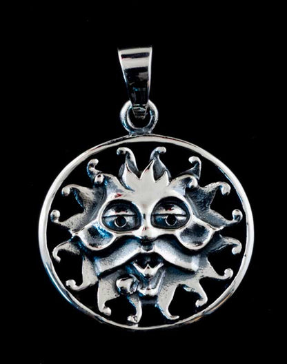 Pendentif Soleil Viking en Argent Massif 925