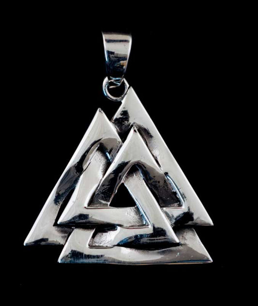 Pendentif Valknut – Triangle Viking en Argent 925