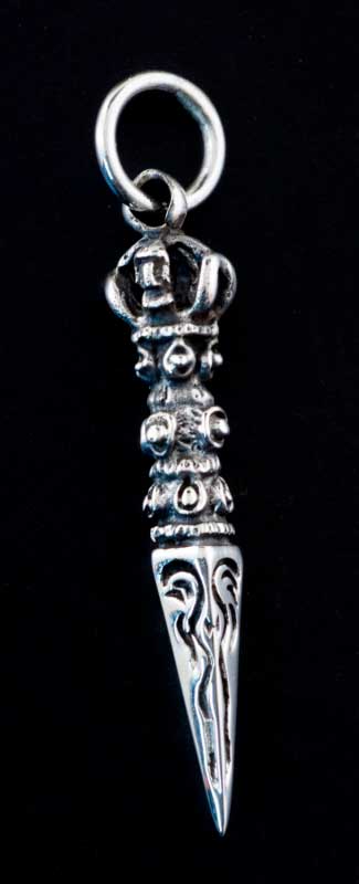 Pendentif Phurba Bouddhiste en Argent 925
