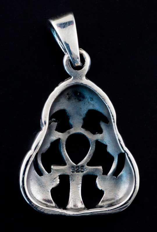 Pendentif Déesse Isis et Croix de Vie Ankh en argent 925 – Bijou de l'Égypte ancienne