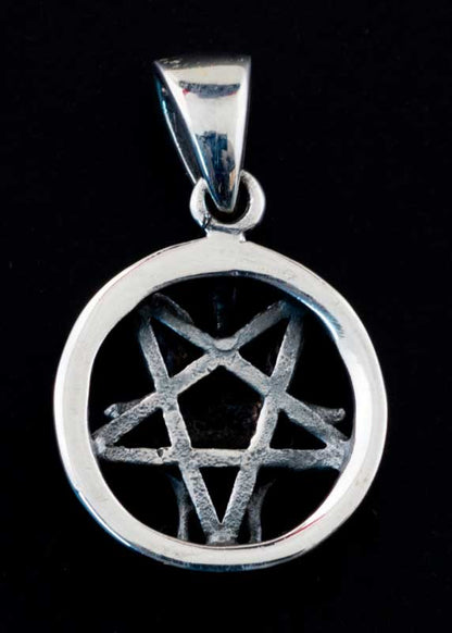 Pendentif de Baphomet pentagramme ésotérique en argent massif 925 – Bijou symbolique artisanal
