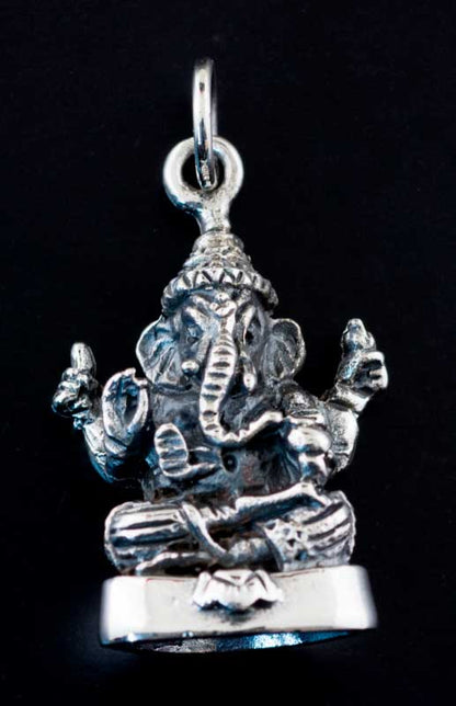 Amulette Pendentif De Lord Ganesha Élégant En Argent Massif 925