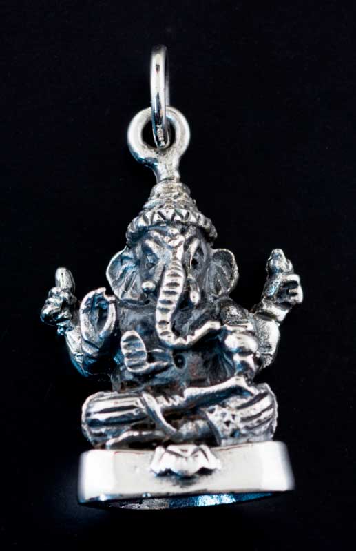Amulette Pendentif De Lord Ganesha Élégant En Argent Massif 925