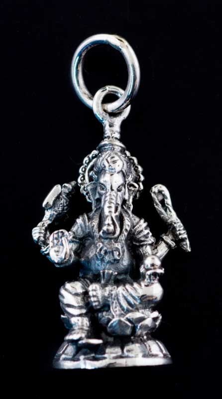Amulette Pendentif De Lord Ganesha Élégant En Argent Massif 925