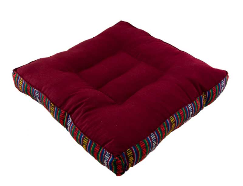 Zafu De Méditation Népalais – Coussin Traditionnel En Kapok Fait Main