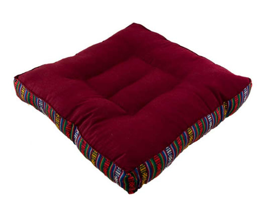 Zafu De Méditation Népalais – Coussin Traditionnel En Kapok Fait Main