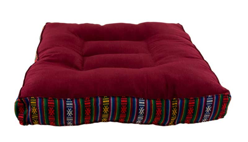 Zafu De Méditation Népalais – Coussin Traditionnel En Kapok Fait Main