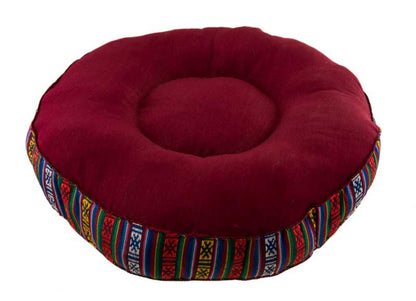 Zafu De Méditation Népalais – Coussin Rond Traditionnel En Kapok Naturel