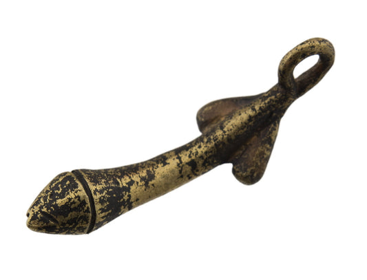 Porte-Clé Zizi En Laiton – Création Artisanale Du Cameroun