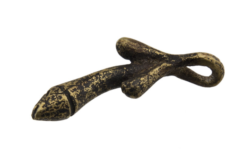Porte-Clé Zizi En Laiton – Création Artisanale Du Cameroun