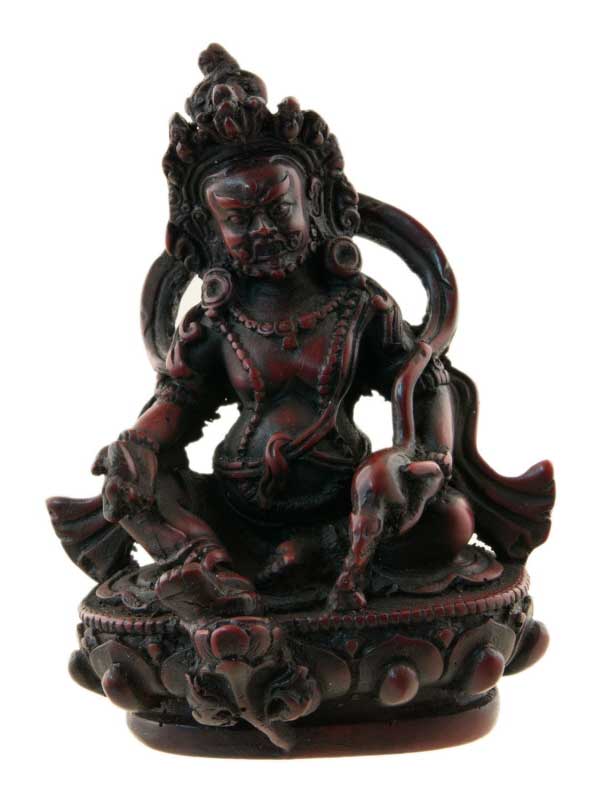 Statue Kubera Jambhala – Dieu des richesses en résine artisanale du Népal 10 cm
