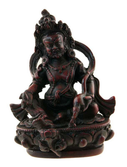 Statue Kubera Jambhala – Dieu des richesses en résine artisanale du Népal 10 cm