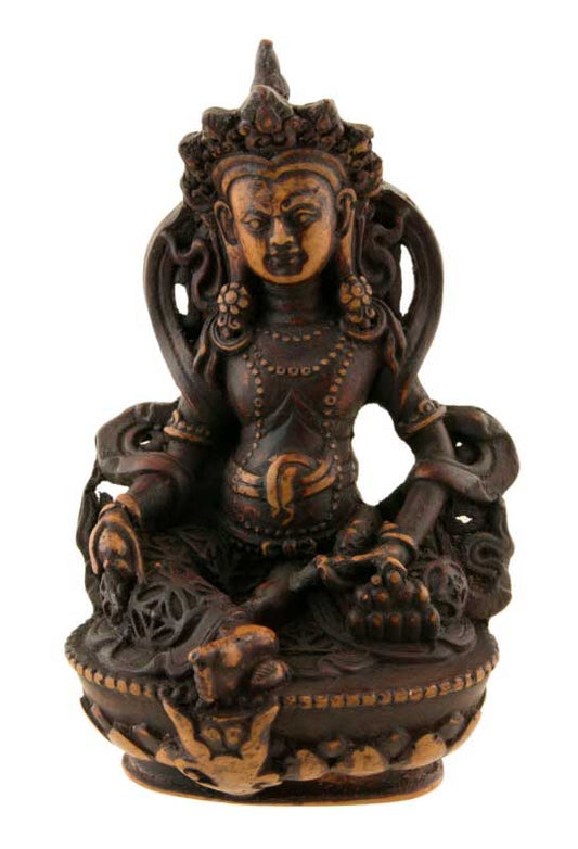 Statue Kubera Jambhala – Symbole de prospérité en résine artisanale du Népal