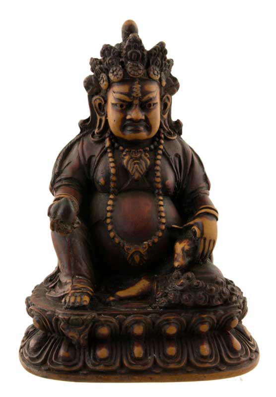 Statue Jambhala Kubera – Symbole de prospérité en résine artisanale du Népal 15 cm