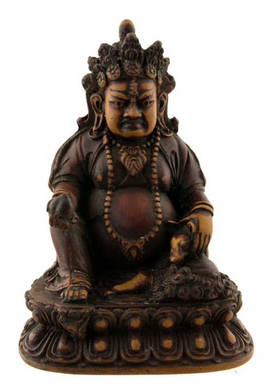 Statue Jambhala Kubera – Symbole de prospérité en résine artisanale du Népal 15 cm